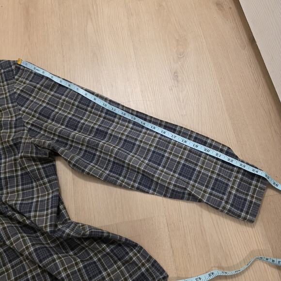 Billy Reid Blue Gray White Long Sleeve Standard Fit Button Up Shirt Size XL - Picture 4 of 7